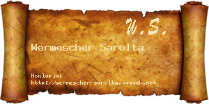 Wermescher Sarolta névjegykártya